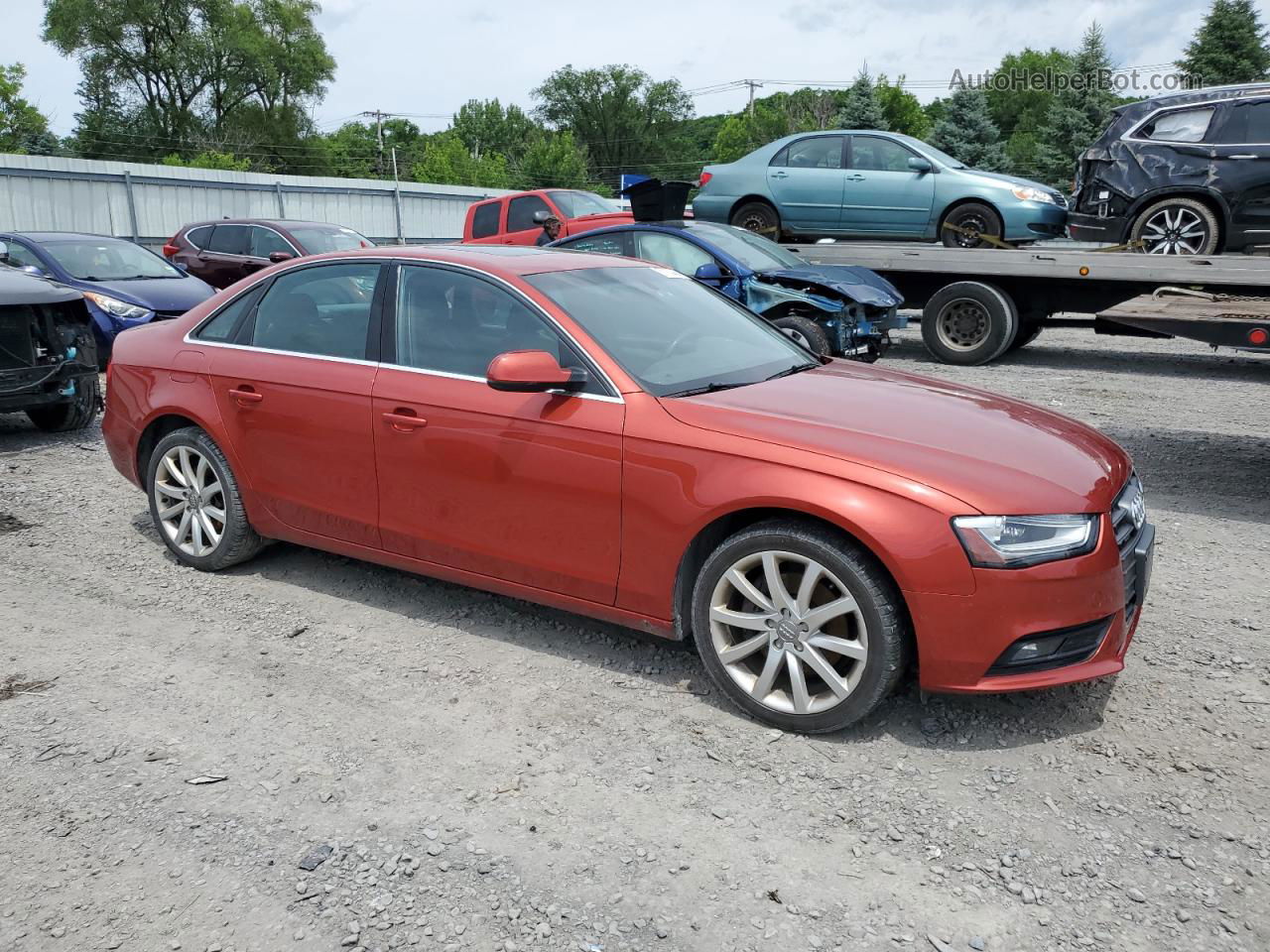 2013 Audi A4 Prestige Orange vin: WAUMFAFLXDA189583