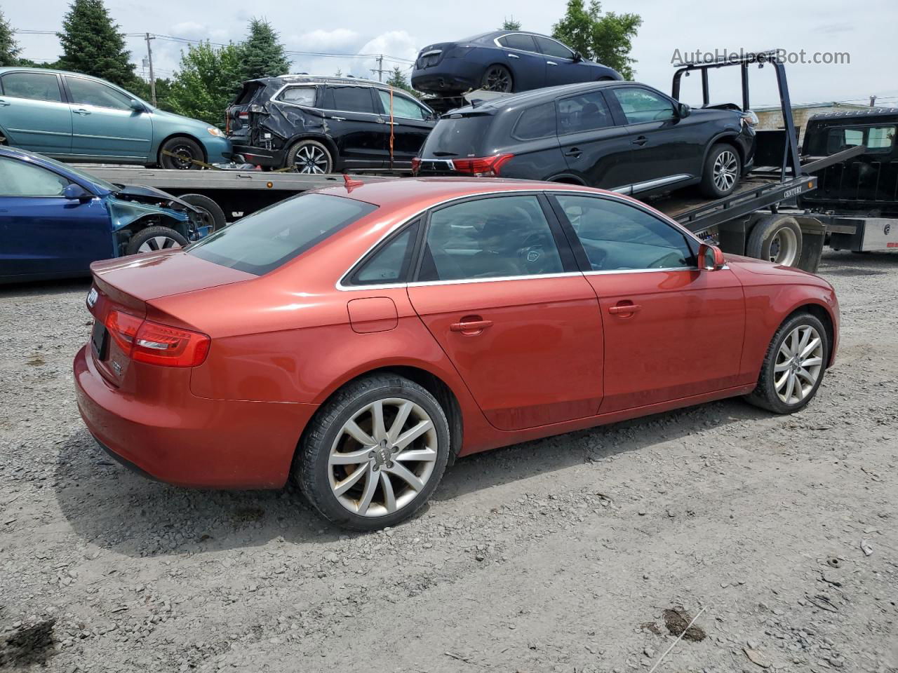 2013 Audi A4 Prestige Оранжевый vin: WAUMFAFLXDA189583