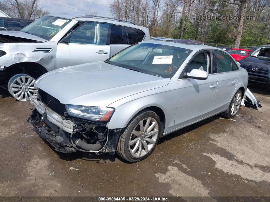 2013 Audi A4 2.0t Premium Silver vin: WAUMFAFLXDN037991