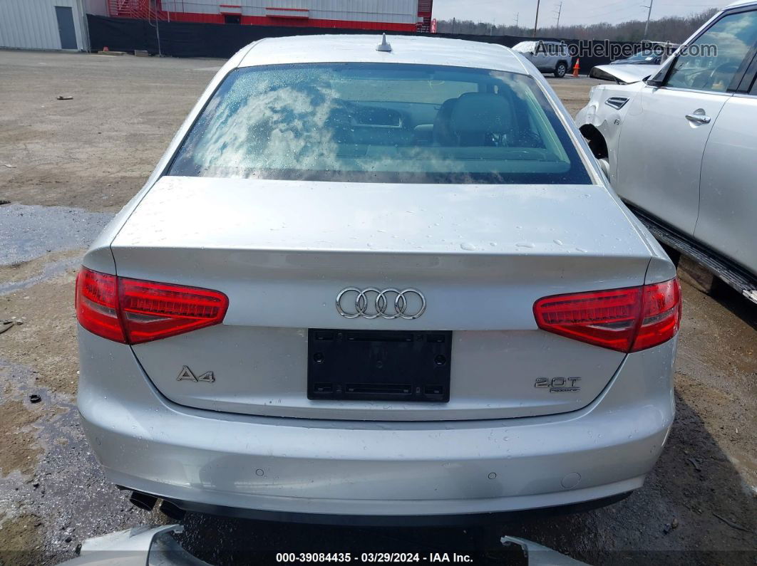 2013 Audi A4 2.0t Premium Silver vin: WAUMFAFLXDN037991