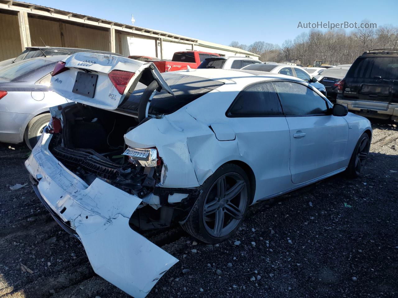 2014 Audi A5 Premium Plus White vin: WAUMFAFR1EA014337