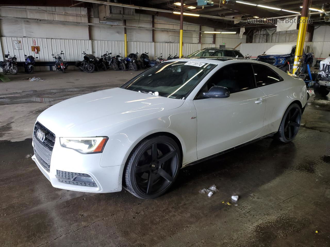 2014 Audi A5 Premium Plus White vin: WAUMFAFR6EA023003