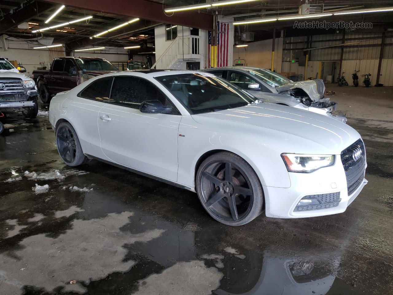 2014 Audi A5 Premium Plus White vin: WAUMFAFR6EA023003