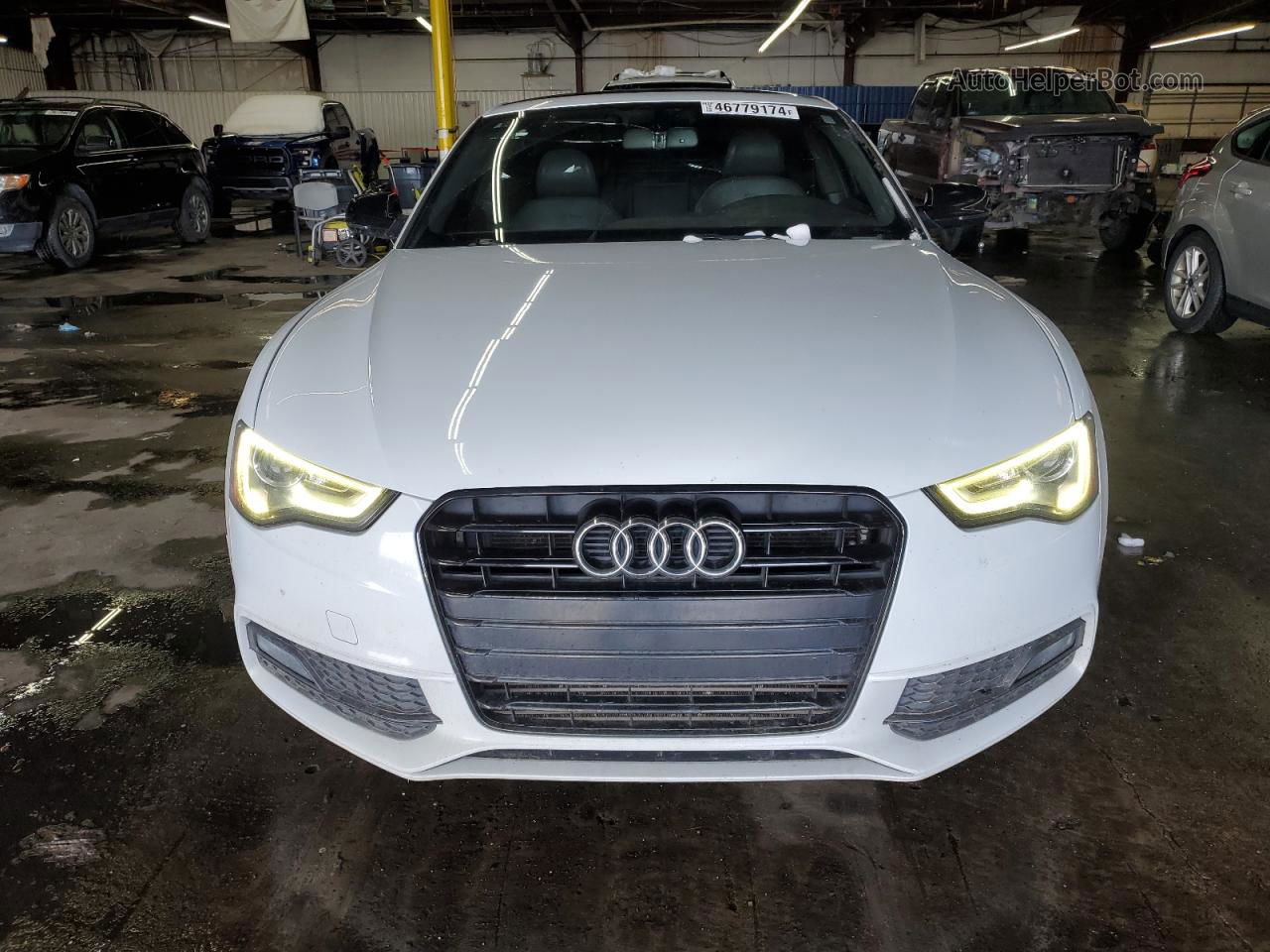 2014 Audi A5 Premium Plus White vin: WAUMFAFR6EA023003