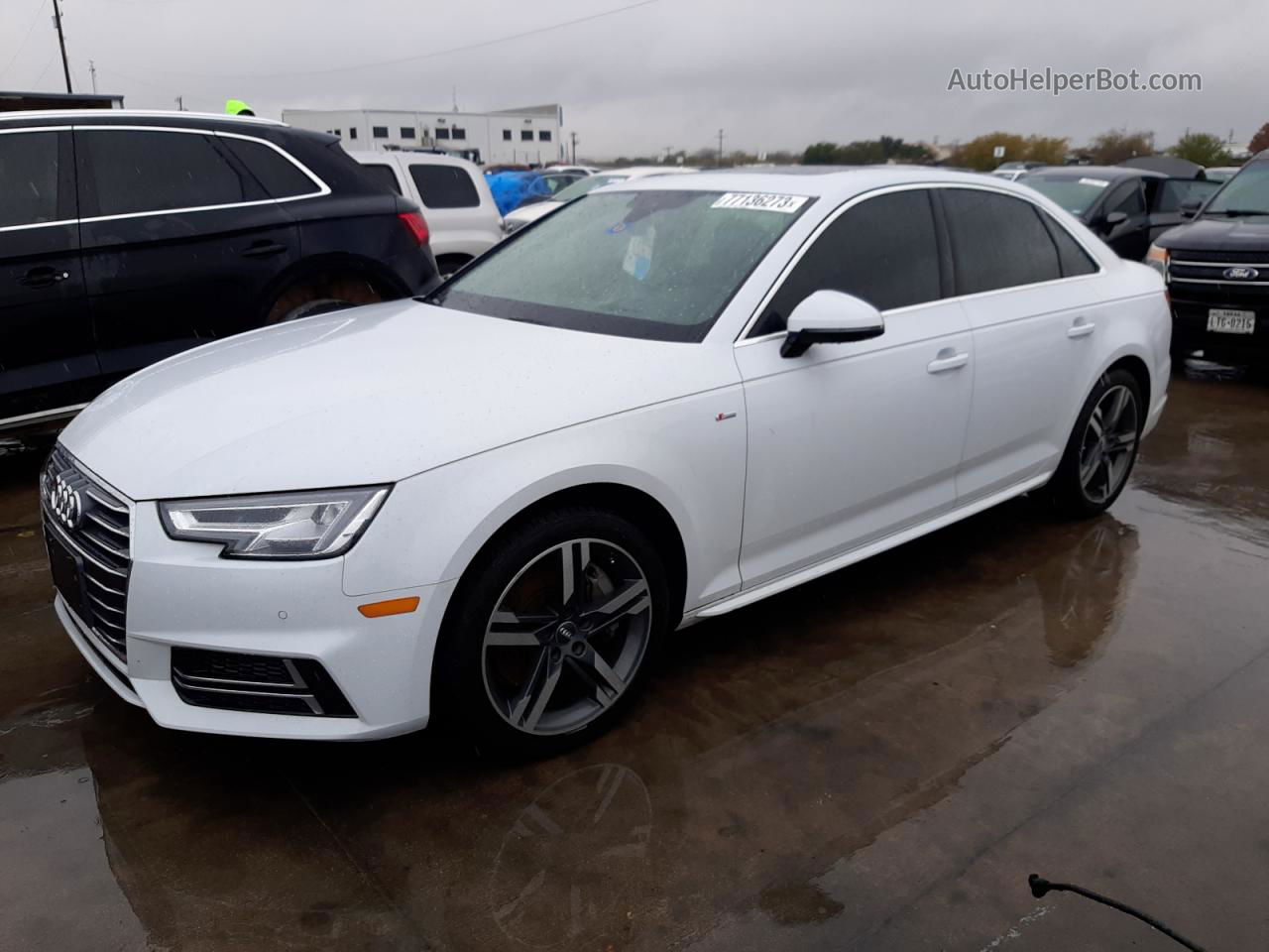 2017 Audi A4 Prestige White vin: WAUMNAF46HN023782