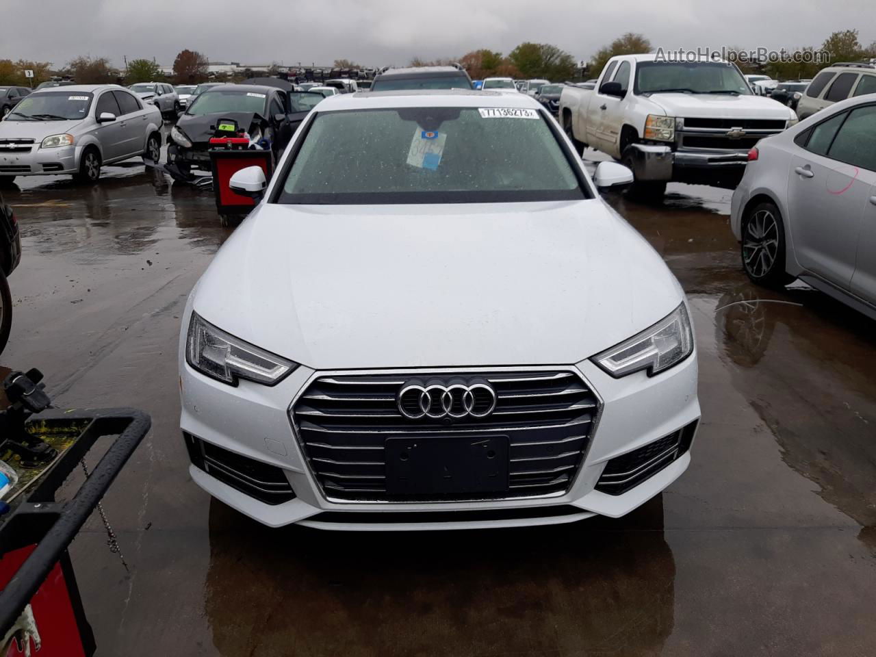 2017 Audi A4 Prestige White vin: WAUMNAF46HN023782