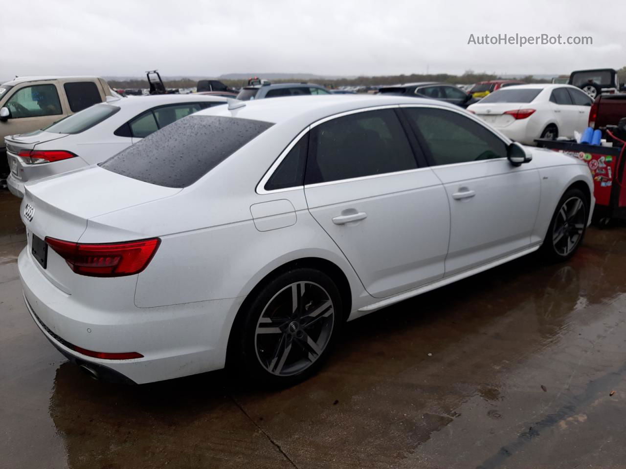 2017 Audi A4 Prestige White vin: WAUMNAF46HN023782