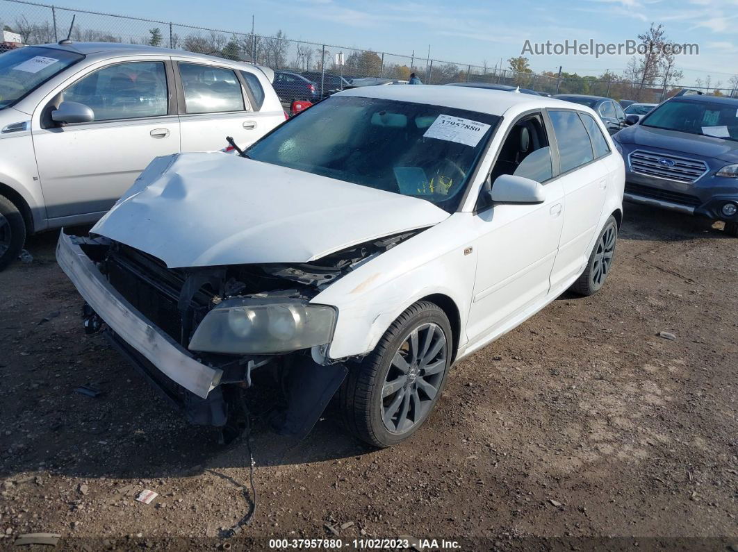 2008 Audi A3 2.0t White vin: WAUNF78P08A043299