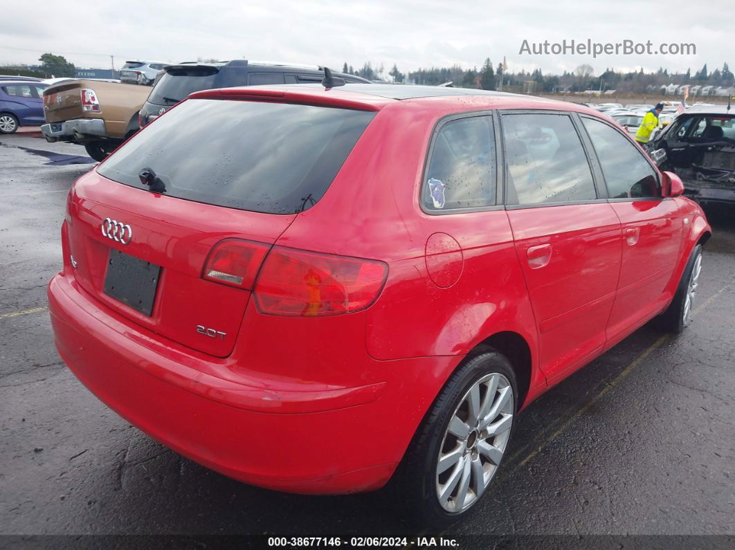 2008 Audi A3 2.0t Red vin: WAUNF78P28A151939