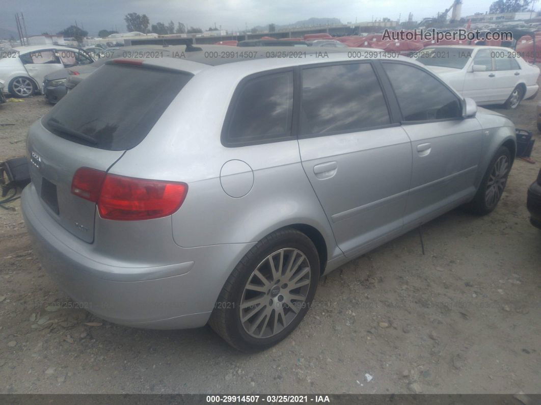 2008 Audi A3 2.0t Silver vin: WAUNF78P48A049655