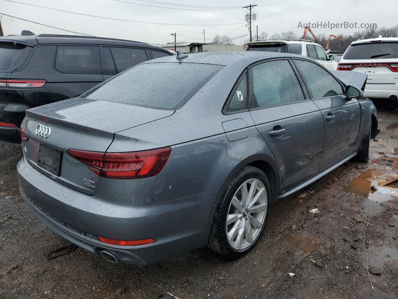 2018 Audi A4 Premium Gray vin: WAUNNAF45JA148970