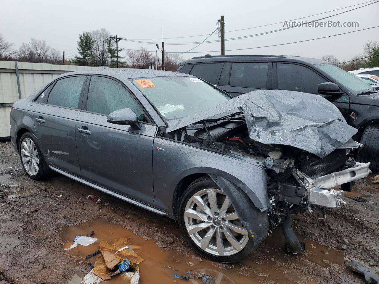 2018 Audi A4 Premium Gray vin: WAUNNAF45JA148970