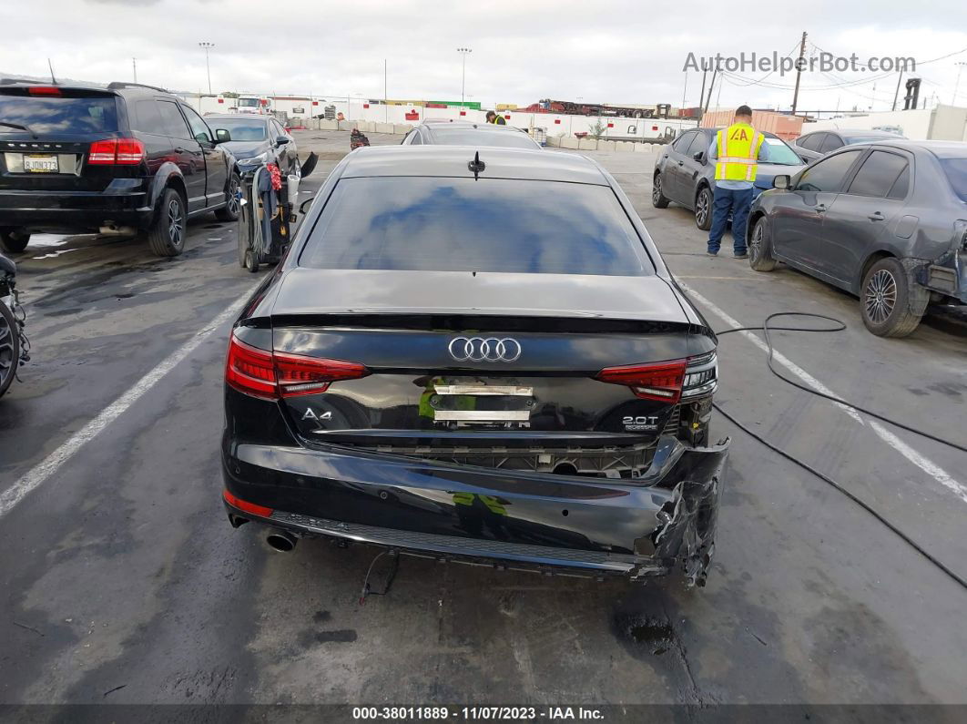 2018 Audi A4 2.0t Tech Premium/2.0t Premium Black vin: WAUPNAF46JA065346