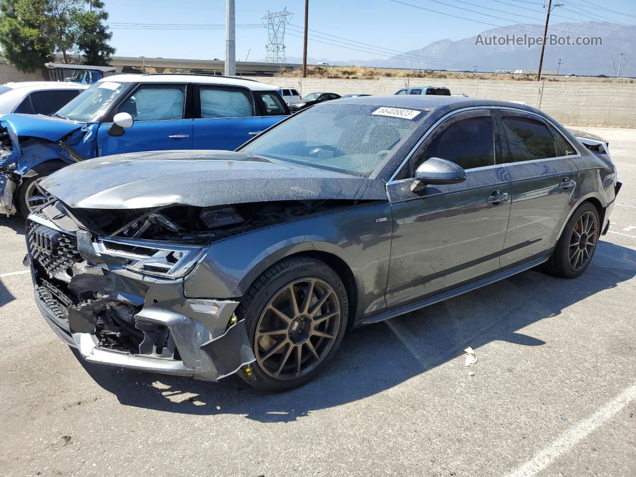 2018 Audi A4 Premium Plus Gray vin: WAUPNAF49JA138533