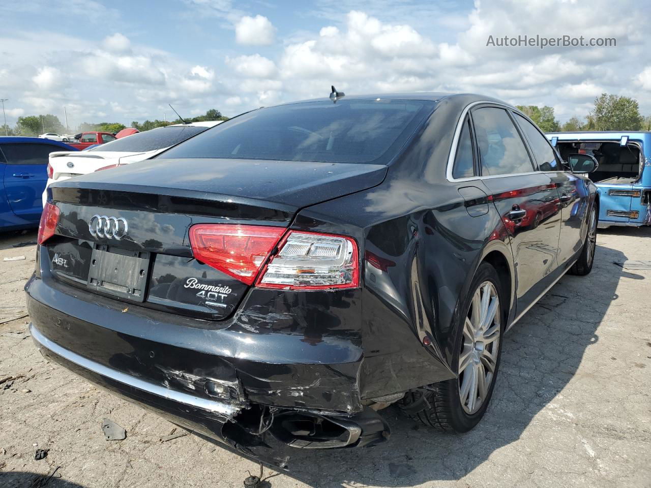 2014 Audi A8 L Quattro Черный vin: WAUR2AFD0EN007877