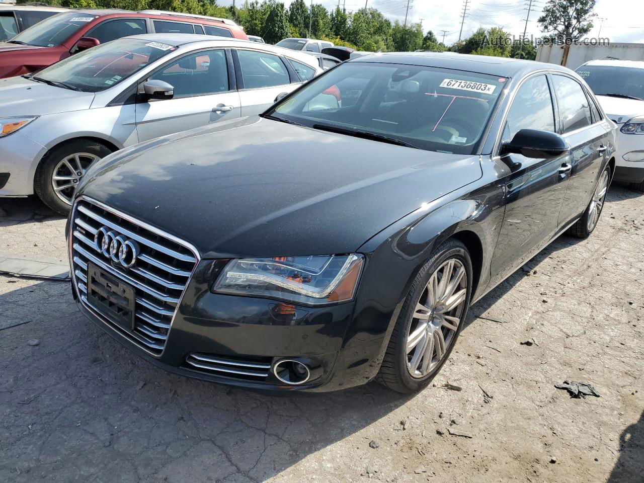 2014 Audi A8 L Quattro Черный vin: WAUR2AFD0EN007877