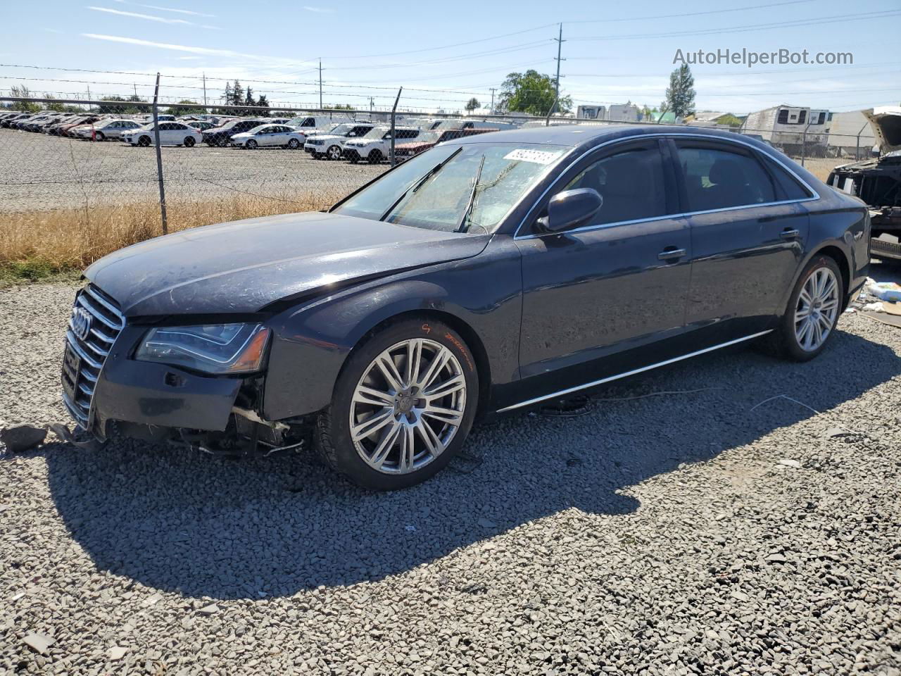 2014 Audi A8 L Quattro Черный vin: WAUR2AFD0EN010147