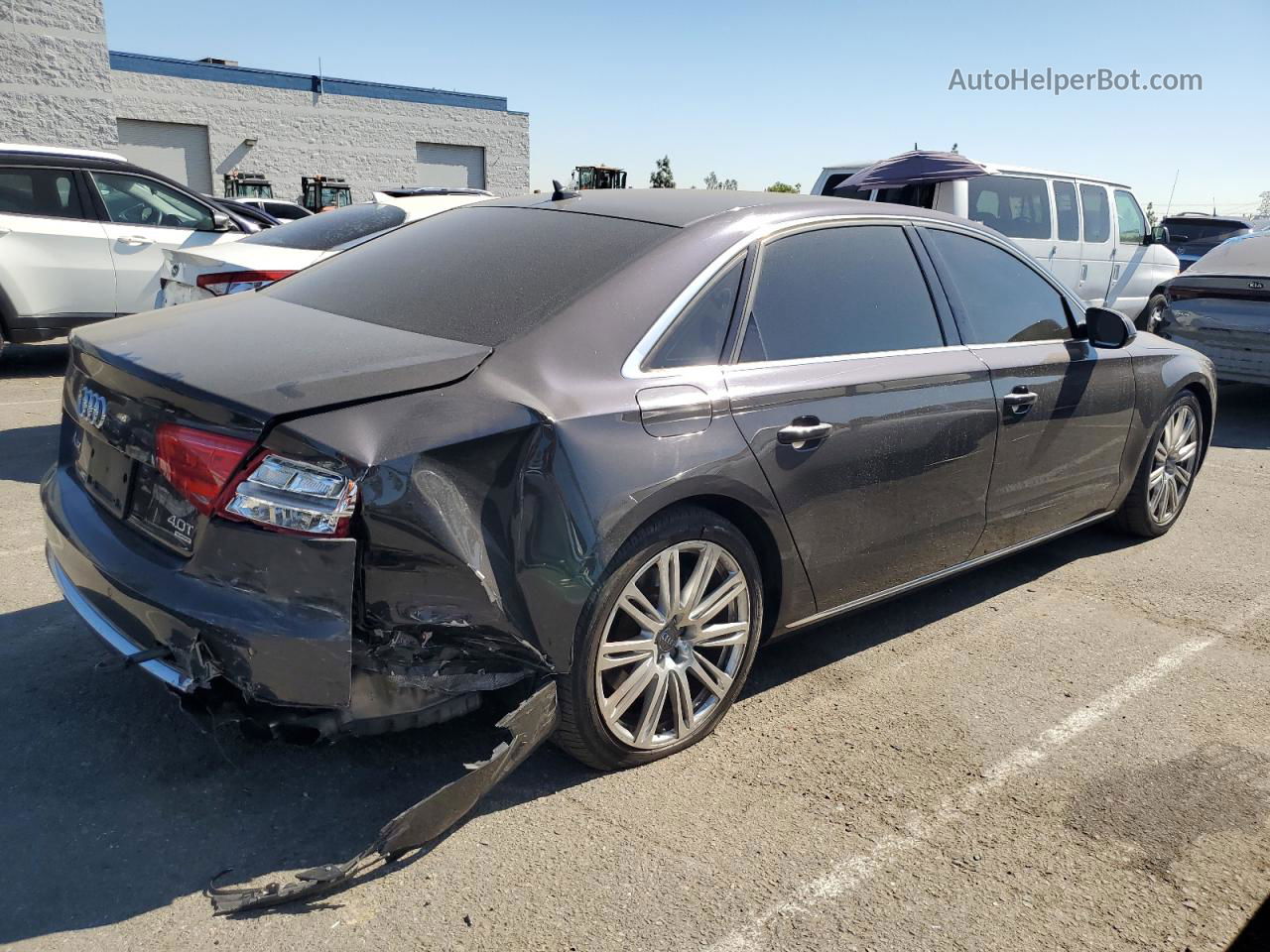 2014 Audi A8 L Quattro Gray vin: WAUR2AFD1EN003949