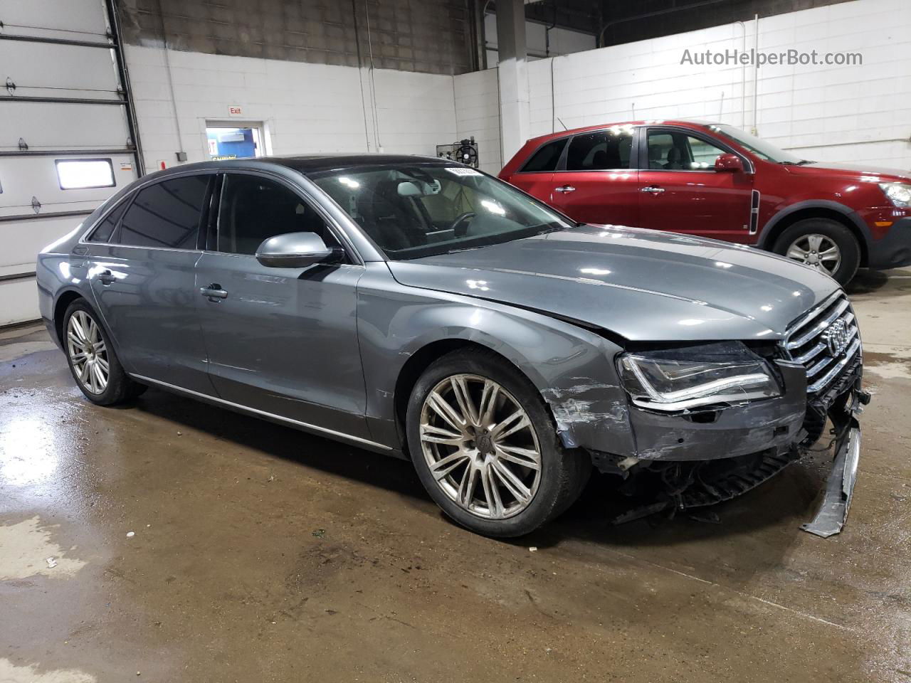 2014 Audi A8 L Quattro Gray vin: WAUR2AFD1EN010500