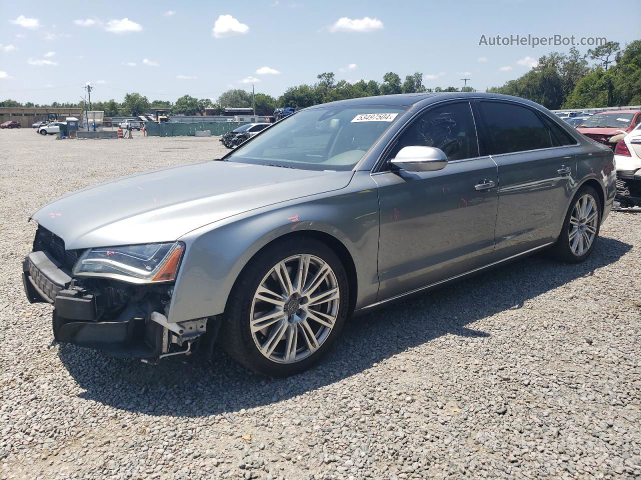 2014 Audi A8 L Quattro Gray vin: WAUR2AFD3EN004021