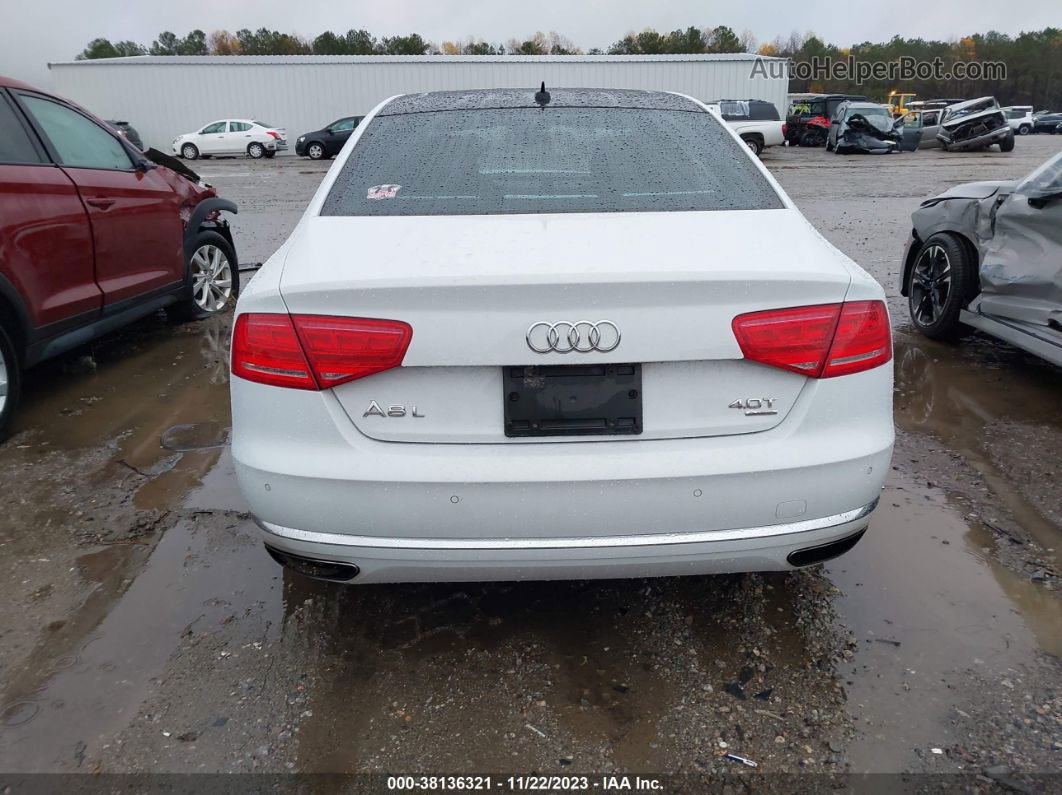 2014 Audi A8 L 4.0t White vin: WAUR2AFD3EN010059