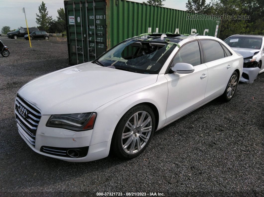 2014 Audi A8 L 4.0t White vin: WAUR2AFD5EN013352