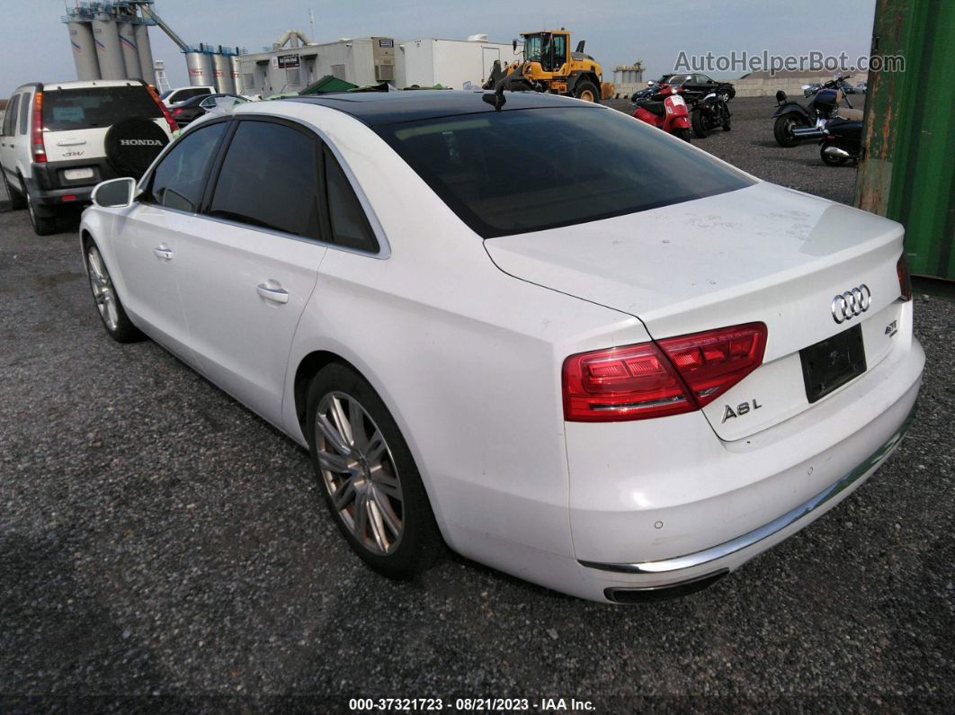 2014 Audi A8 L 4.0t White vin: WAUR2AFD5EN013352