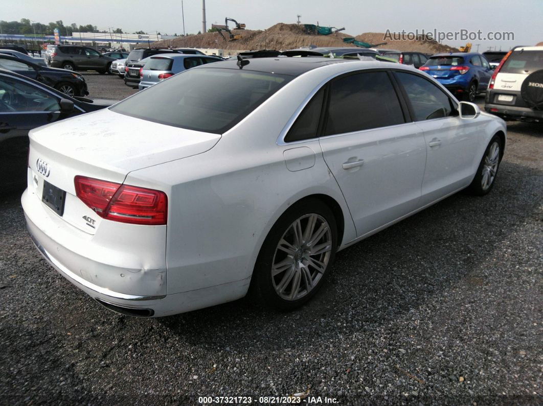 2014 Audi A8 L 4.0t White vin: WAUR2AFD5EN013352