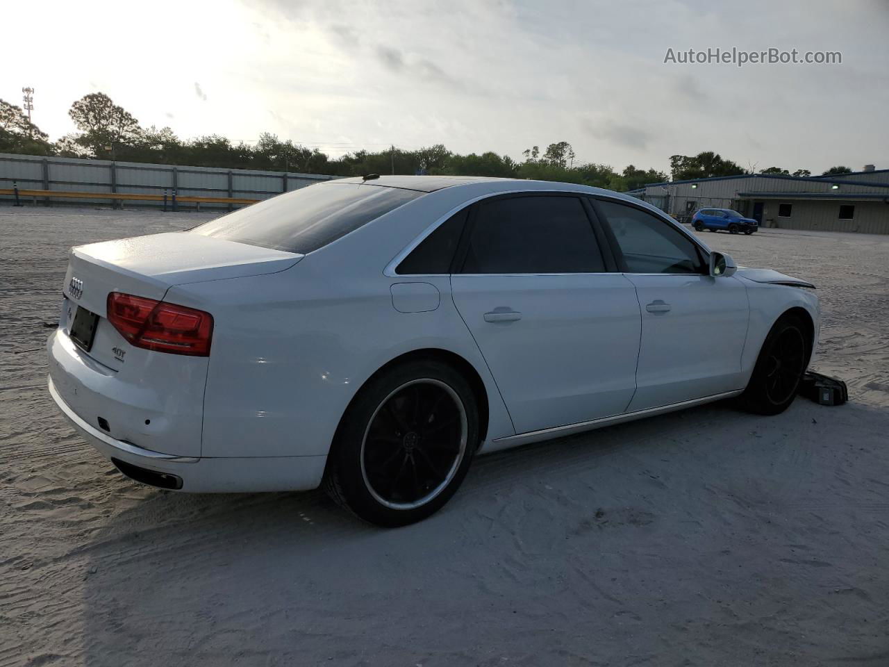 2014 Audi A8 L Quattro White vin: WAUR2AFD6EN004496