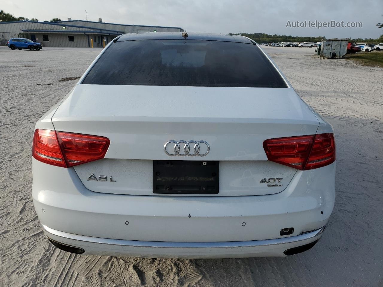 2014 Audi A8 L Quattro White vin: WAUR2AFD6EN004496