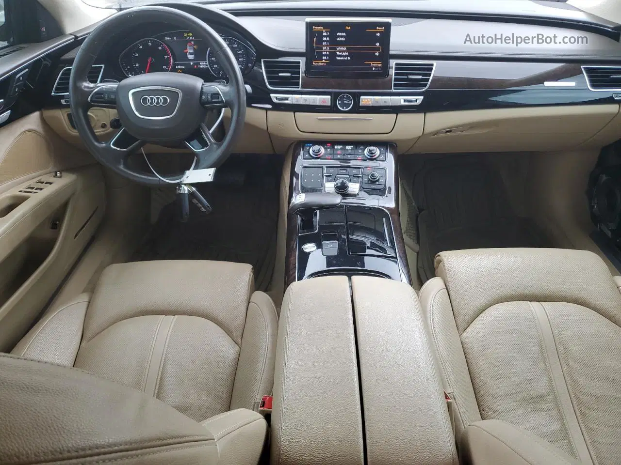 2014 Audi A8 L Quattro Tan vin: WAUR2AFD7EN004782