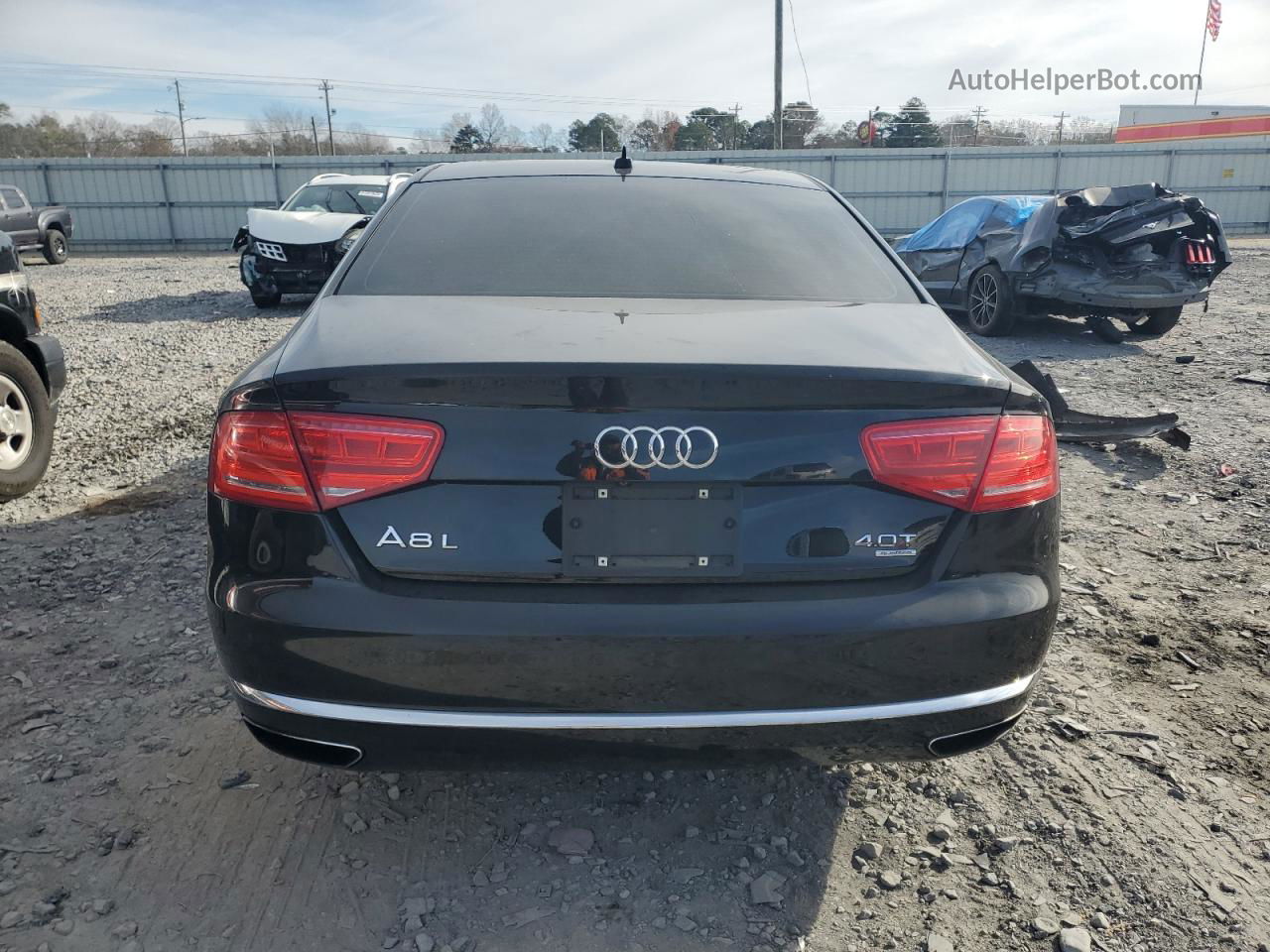 2014 Audi A8 L Quattro Black vin: WAUR2AFD7EN006578