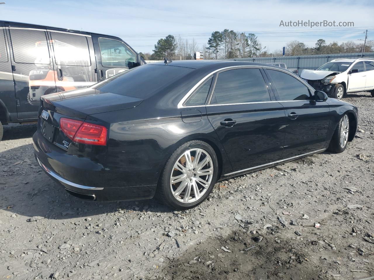 2014 Audi A8 L Quattro Black vin: WAUR2AFD7EN006578