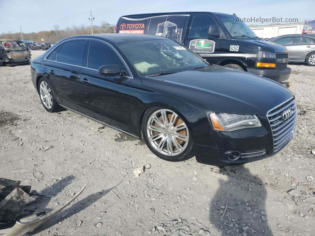 2014 Audi A8 L Quattro Black vin: WAUR2AFD7EN006578