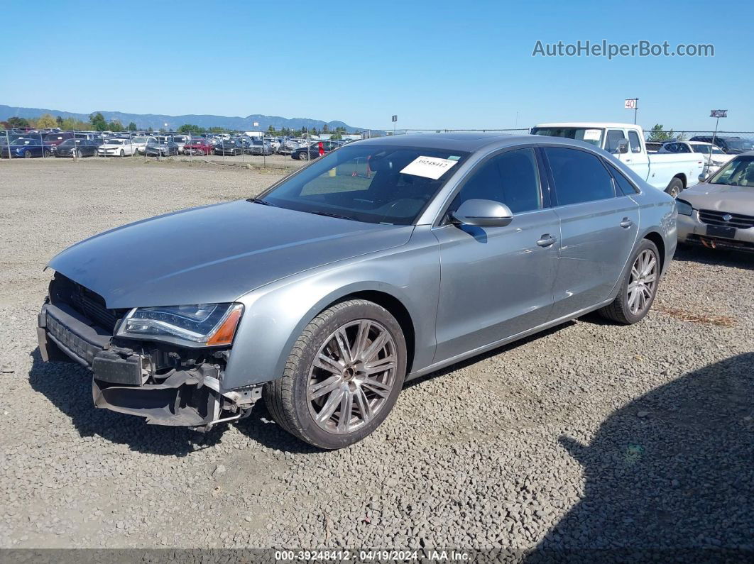 2014 Audi A8 L 4.0t Серебряный vin: WAUR2AFD8EN002149