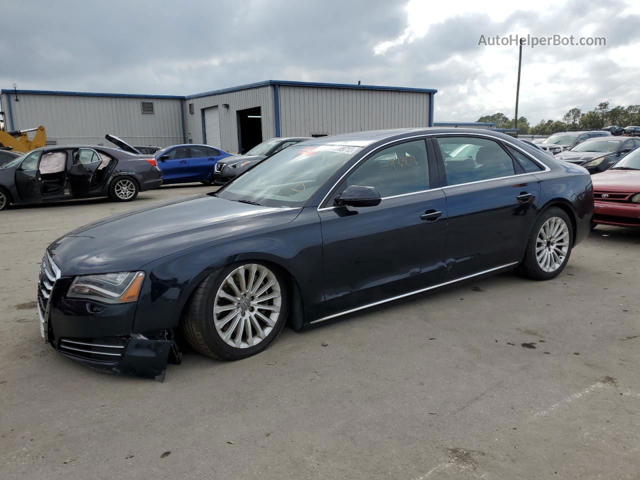 2014 Audi A8 L Quattro Blue vin: WAUR2AFD8EN003012