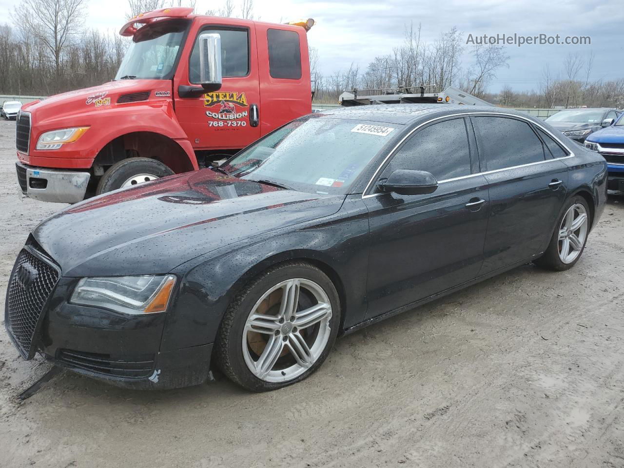 2014 Audi A8 L Quattro Черный vin: WAUR2AFD8EN011269