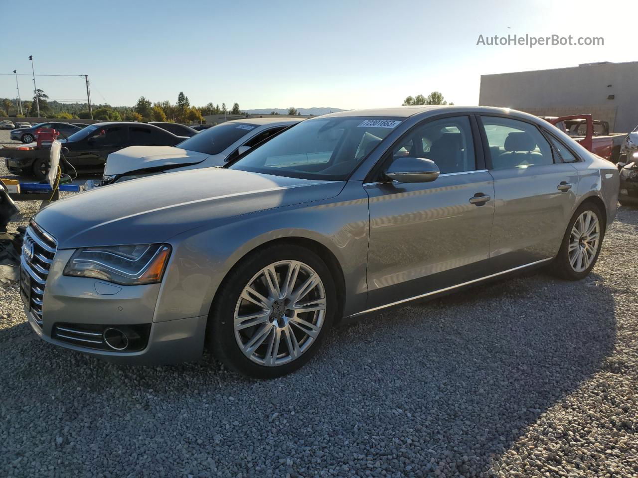 2014 Audi A8 L Quattro Gray vin: WAUR2AFD9EN002340