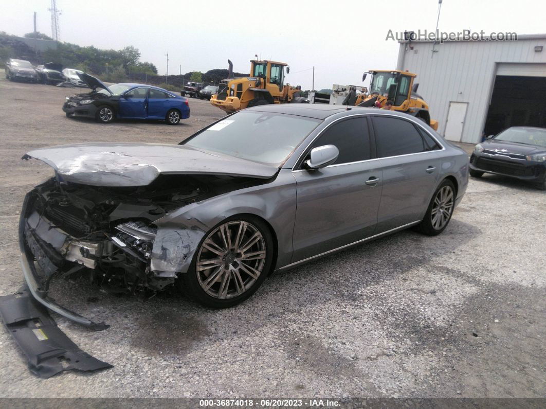 2014 Audi A8 L 4.0t Gray vin: WAUR2AFD9EN004573