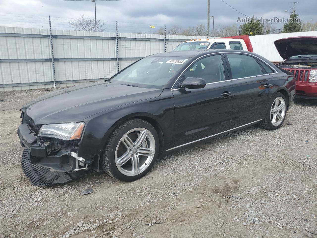 2014 Audi A8 L Quattro Black vin: WAUR2AFD9EN013290