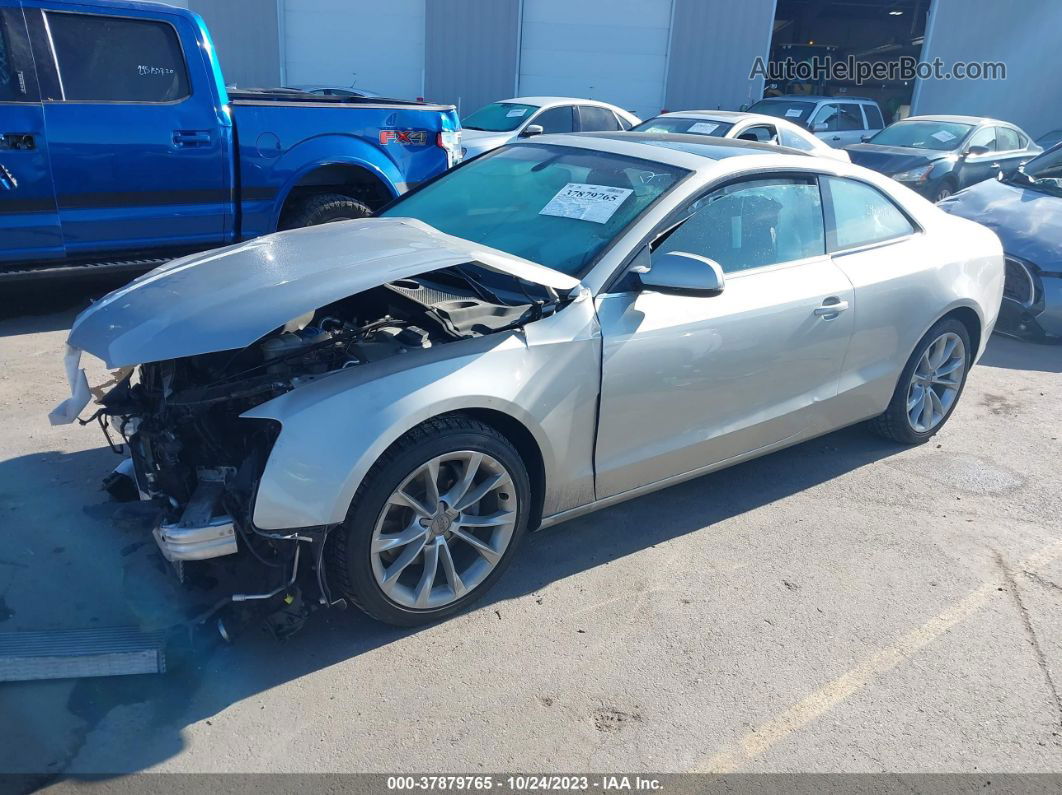 2014 Audi A5 2.0t Premium Silver vin: WAURFAFR0EA014626