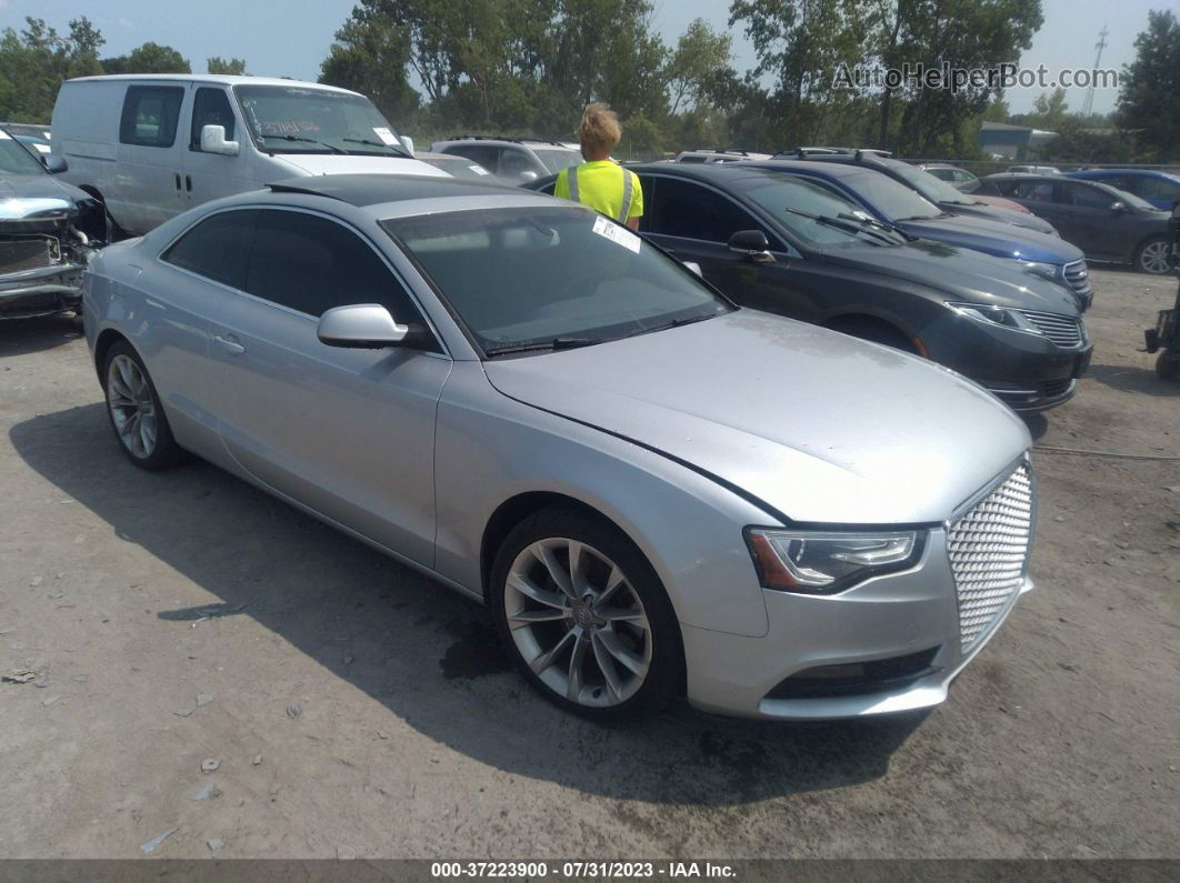 2014 Audi A5 Premium Plus Silver vin: WAURFAFR8EA001266