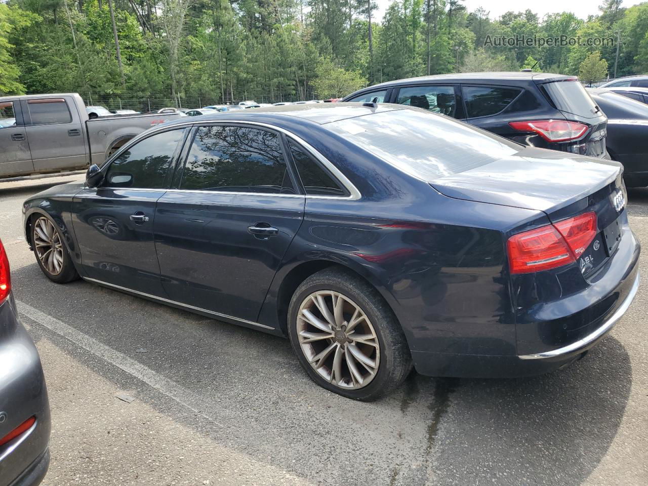 2014 Audi A8 L Quattro Black vin: WAURGAFD0EN002938