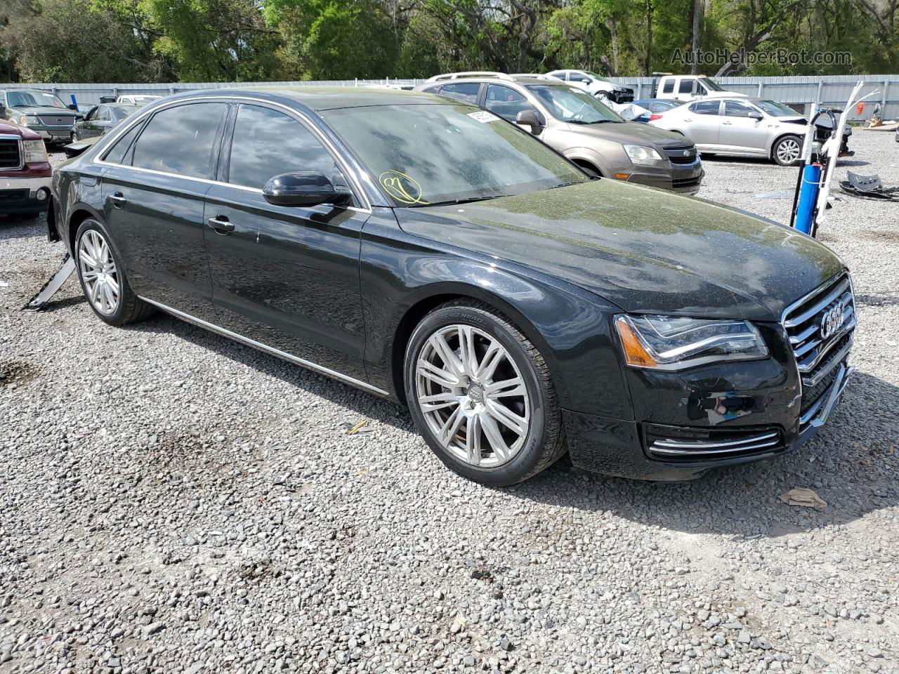 2014 Audi A8 L Quattro Черный vin: WAURGAFD0EN006147