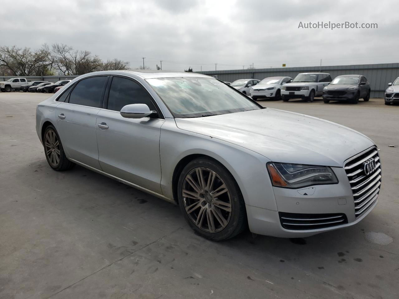 2014 Audi A8 L Quattro Silver vin: WAURGAFD0EN011252