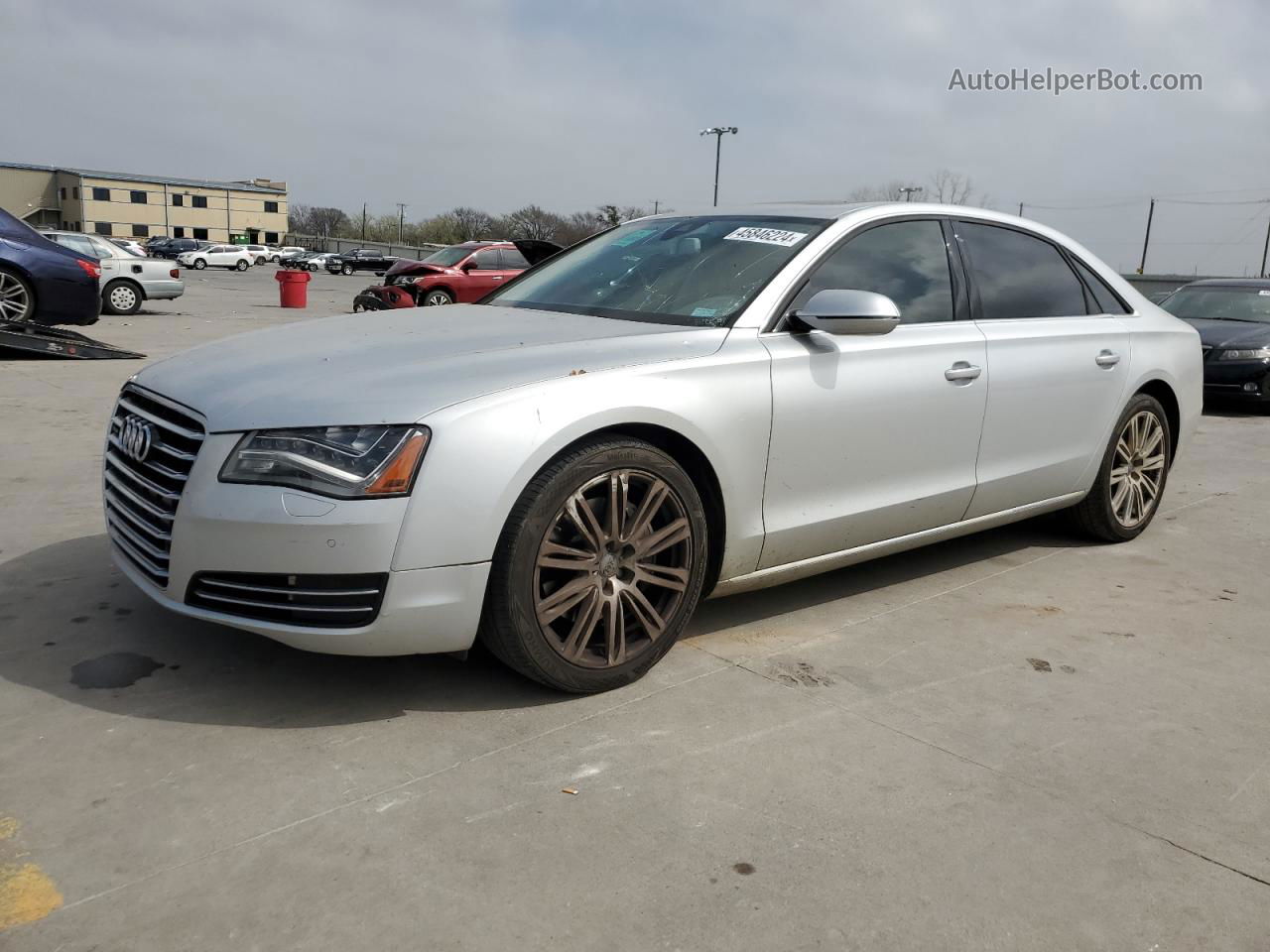 2014 Audi A8 L Quattro Silver vin: WAURGAFD0EN011252