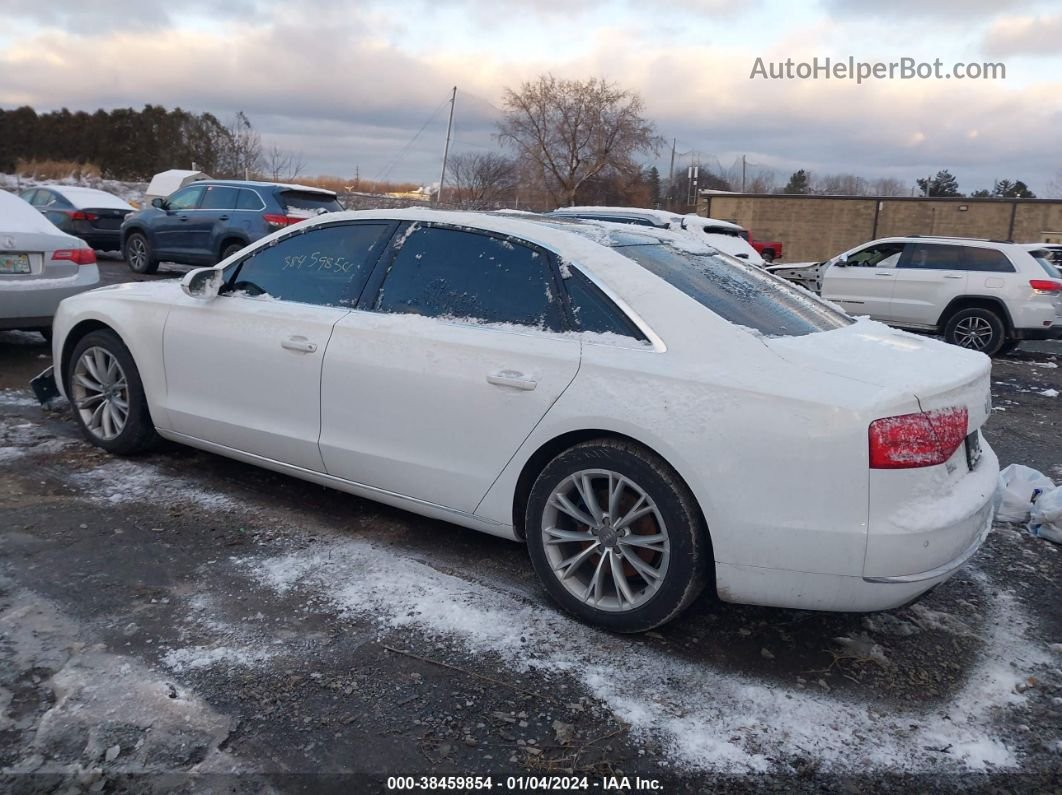 2014 Audi A8 L 3.0t White vin: WAURGAFD1EN005427