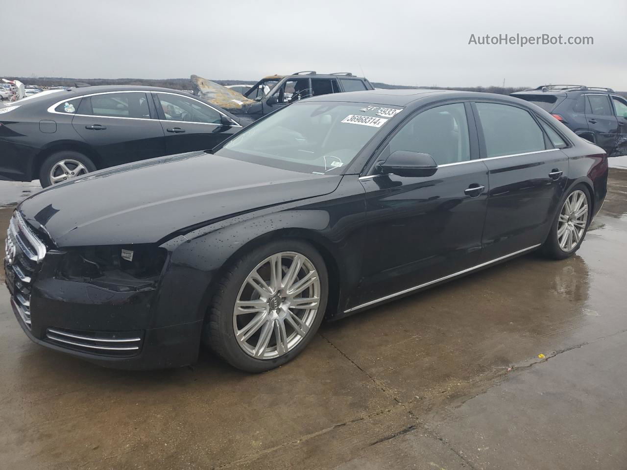 2014 Audi A8 L Quattro Black vin: WAURGAFD2EN003783