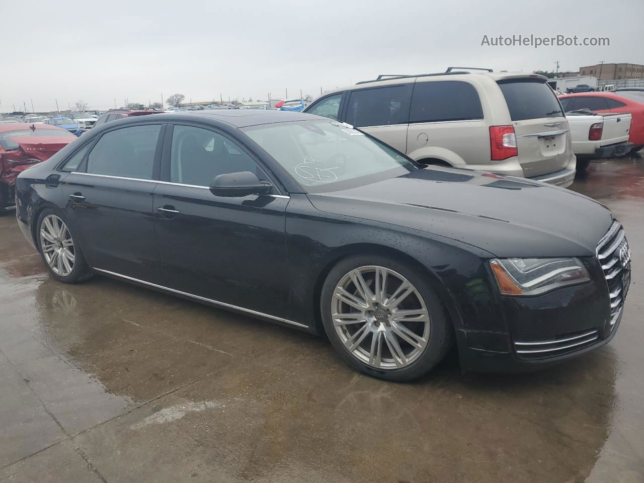 2014 Audi A8 L Quattro Черный vin: WAURGAFD2EN003783