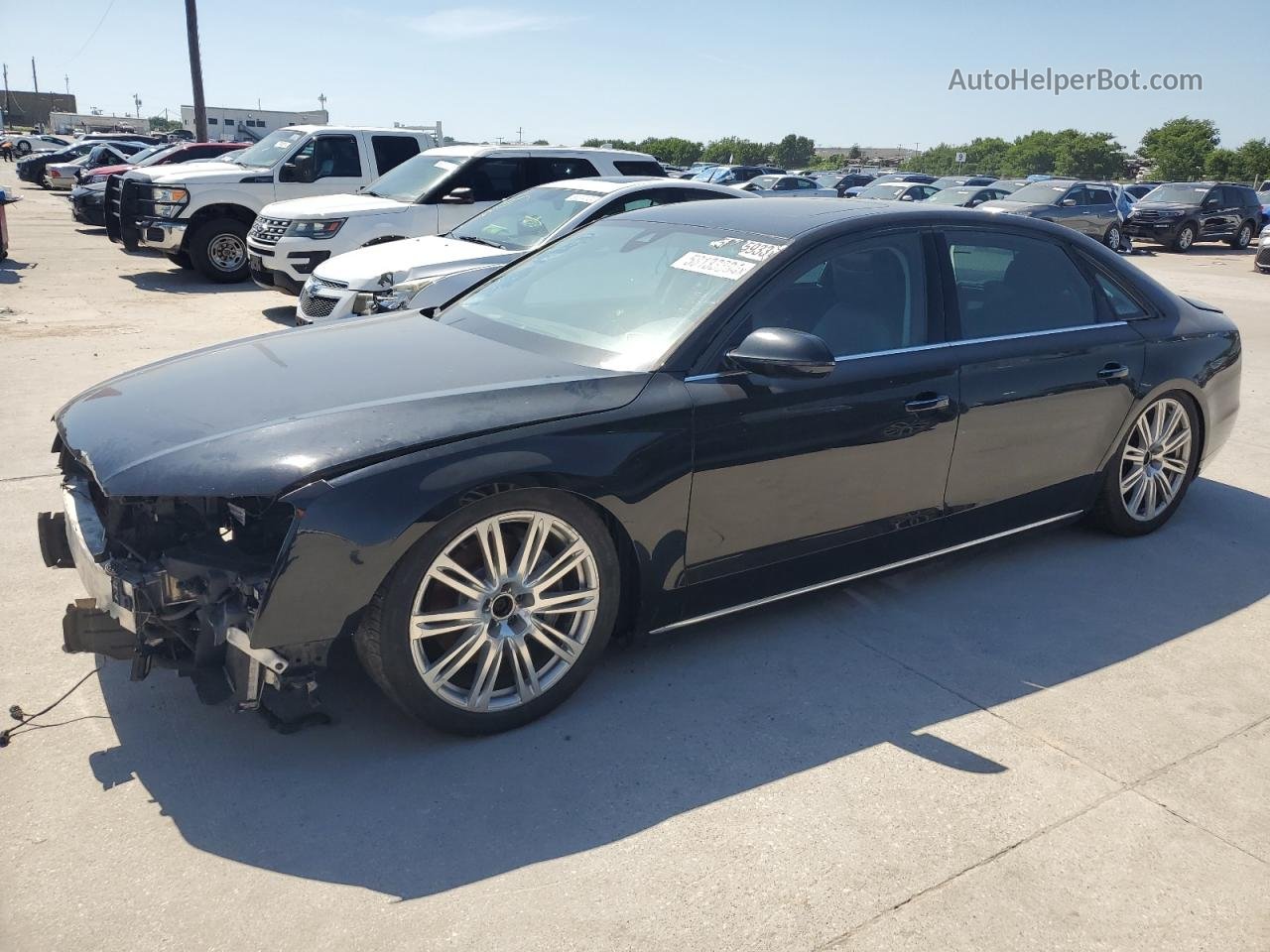 2014 Audi A8 L Quattro Black vin: WAURGAFD2EN003783